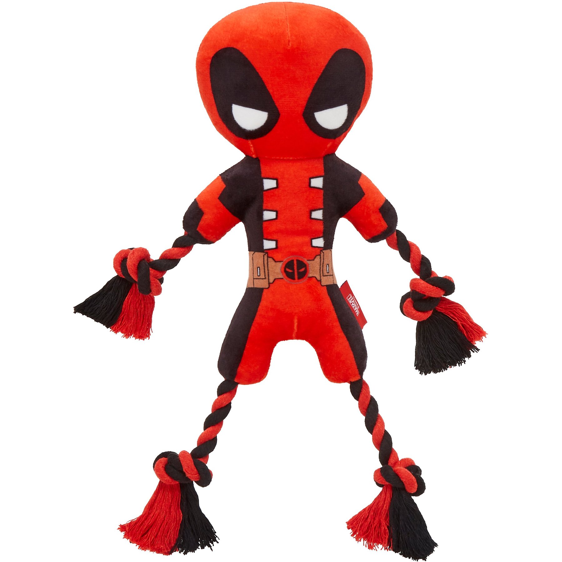 MARVEL 's Deadpool Plush with Rope Squeaky Dog Toy - Chewy