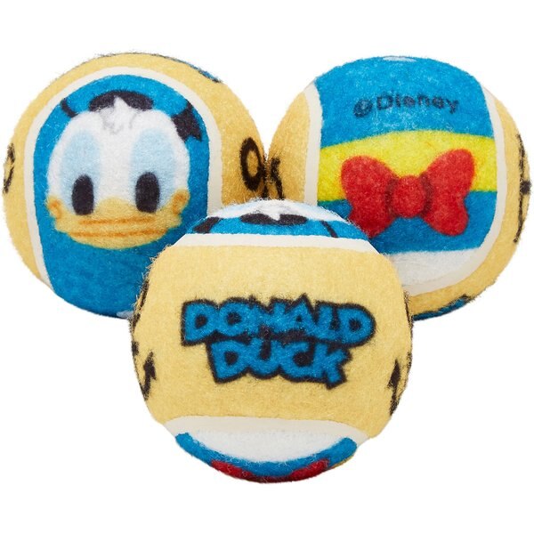 Disney Mickey Mouse Fetch Squeaky Tennis Ball Dog Toy, 3 count
