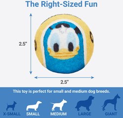 Disney Donald Duck Fetch Squeaky Tennis Ball Dog Toy, 3 count slide 2 of 3