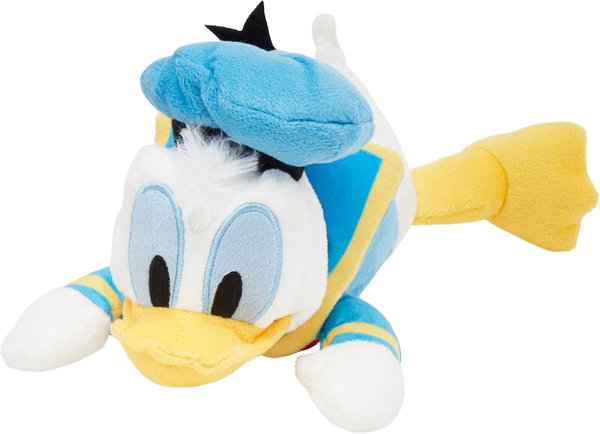 Discontinued - DISNEY Donald Duck Plush Squeaky Dog Toy, Medium - Chewy.com