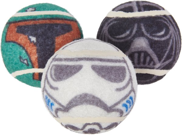 STAR WARS GALACTIC EMPIRE Fetch Squeaky Tennis Ball Dog Toy, 3 count slide 1 of 4