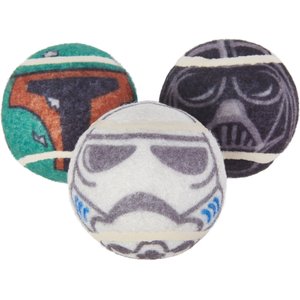 STAR WARS GALACTIC EMPIRE Fetch Squeaky Tennis Ball Dog Toy, 3 count
