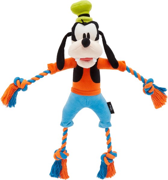 Disney Goofy Plush with Rope Squeaky Dog Toy slide 1 of 4