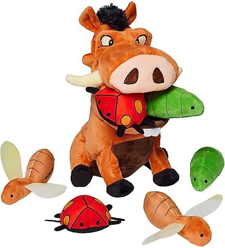 Disney Pumbaa Hide & Seek Puzzle Plush Squeaky Dog Toy