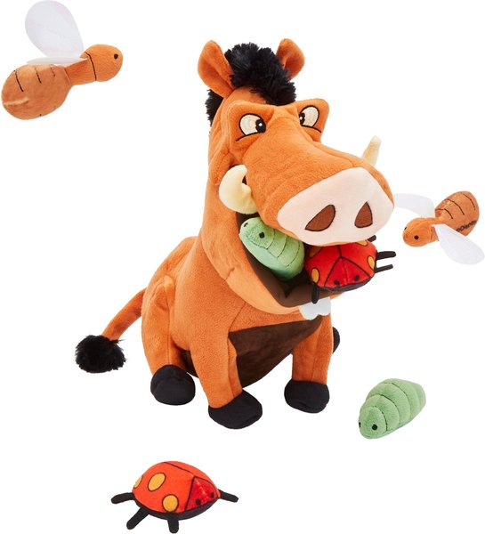 DISNEY Pumbaa Hide & Seek Puzzle Plush Squeaky Dog Toy 