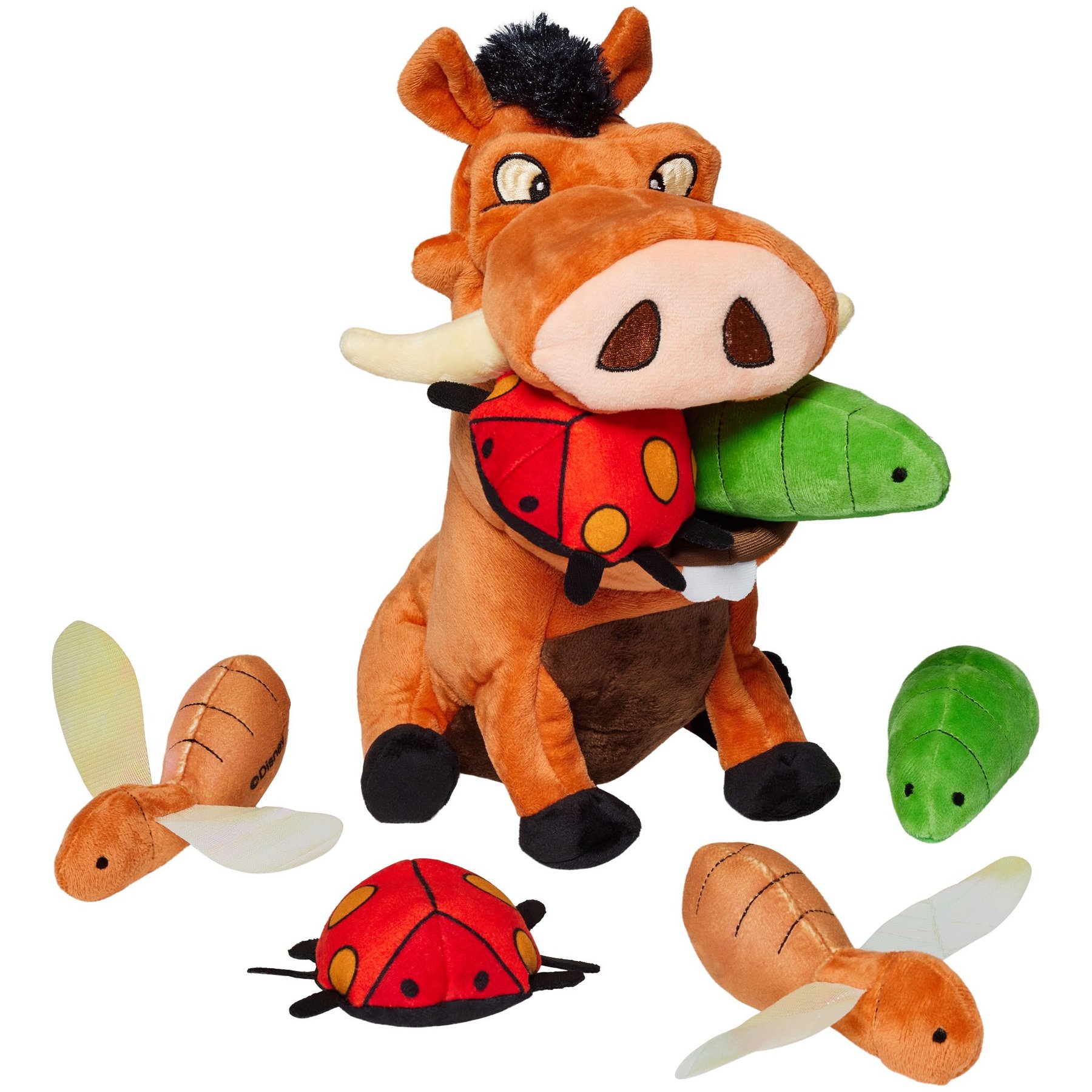 DISNEY Pumbaa Hide Seek Puzzle Plush Squeaky Dog Toy Small Medium Chewy