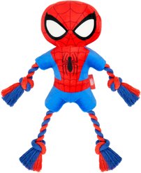 Marvel 's Spider-Man Plush with Rope Squeaky Dog Toy