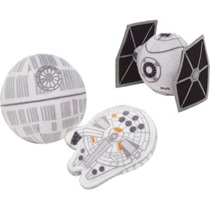 STAR WARS Galactic Empire Ships Plush Cat Toy with Catnip, 3 count