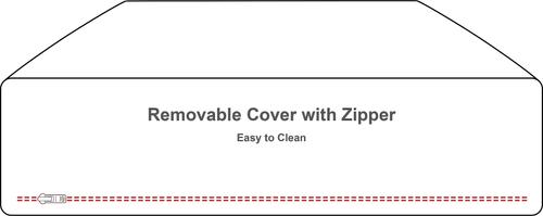 Show full view: Bessie + Barnie Sicilian Rectangle Pillow Dog Bed with Removable Cover, Midnight Blue, Small slide 7 of 12