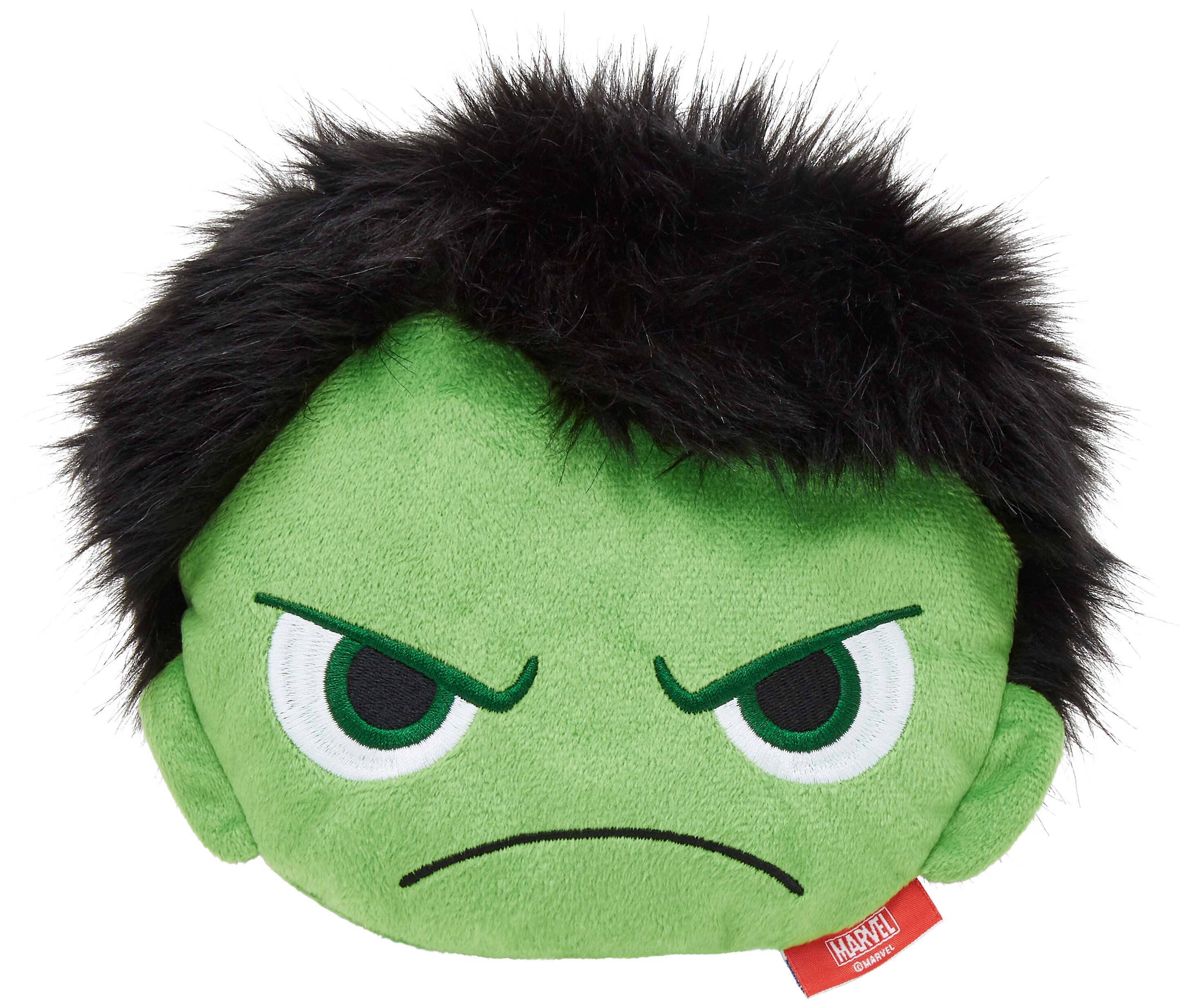 MARVEL s The Hulk Round Plush Squeaky Dog Toy reviews Chewy