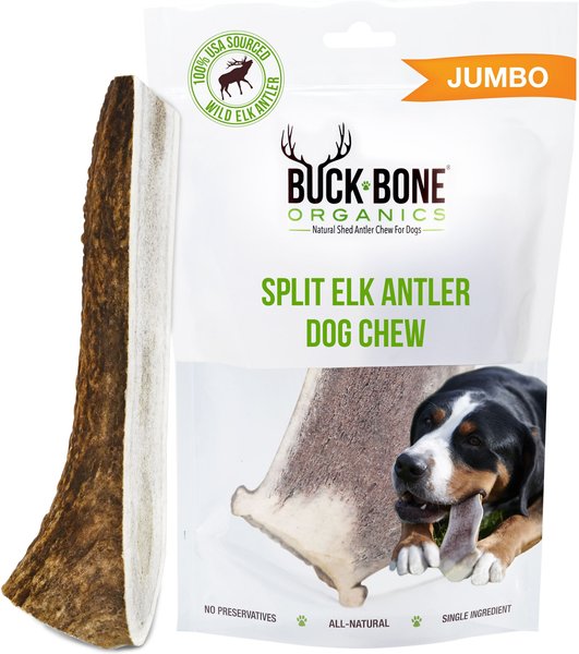 Buck Bone Organics Jumbo Split Elk Antler Dog Treats slide 1 of 5