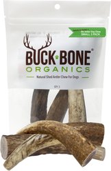 Buck Bone Organics Small Whole Elk Antler Dog Treats, 3 count