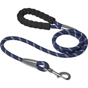 Frisco Rope Dog Leash with Padded Handle, Blue, 5-ft long