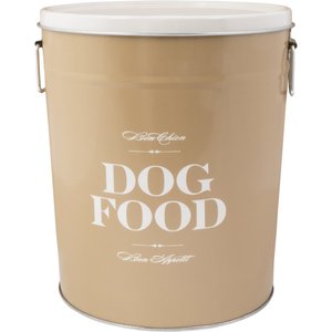 Harry Barker Taupe Bon Chien Dog Food Storage Container, Small