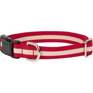 Harry Barker Eton Polyester Dog Collar, Red & Tan, Small: 10 to 13-in neck, 3/4-in wide
