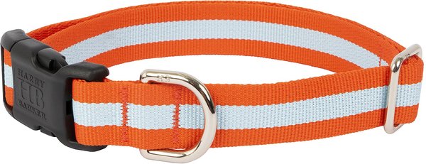 Harry Barker Eton Polyester Dog Collar, Orange & Blue, Small: 10 to 13-in neck, 3/4-in wide slide 1 of 1
