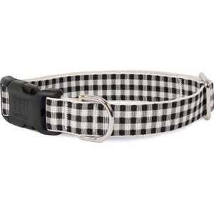 Harry Barker Gingham Polyester Dog Collar, Black, Small: 10 to 13-in neck, 3/4-in wide