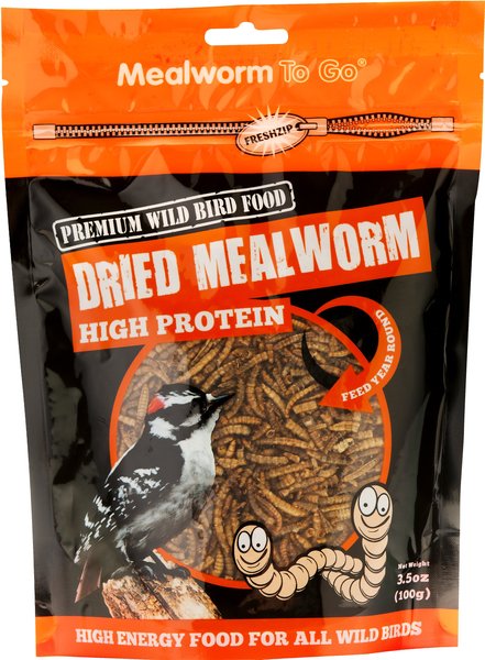 Mealworm to Go Dried Mealworm Wild Bird Food, 3.5-oz bag slide 1 of 2