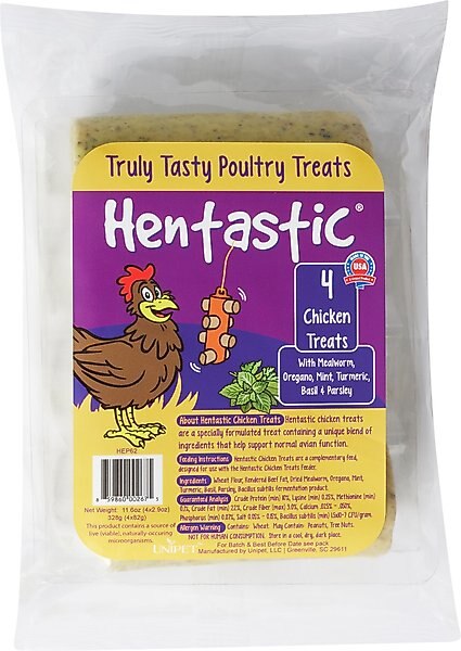 Hentastic Chicken Treats With Mealworm And Sunflower Hearts, 2.9 Oz., 4