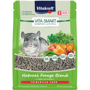 Vitakraft Vita Smart Vitamin-Fortified Complete Natural Forage Blend Nutrition Timothy Hay Pellets Chinchilla Food