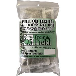 From The Field Catnip & Silver Vine Mix Tea Bags Cat Treats, 20 count