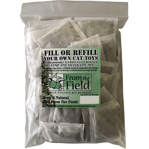 From The Field Catnip & Silver Vine Mix Tea Bags Cat Treats, 50 count