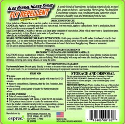 Espree Aloe Herbal Fly Repellant Horse Spray, 1-gallon slide 2 of 7