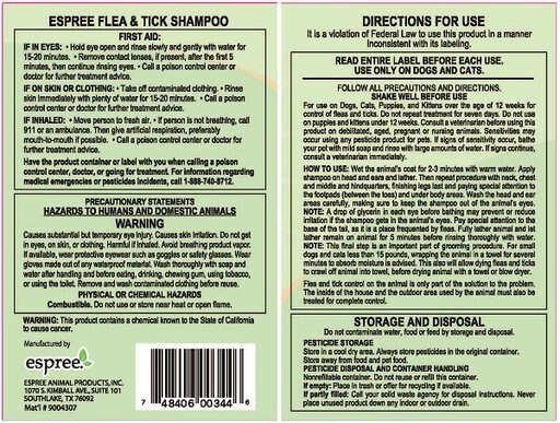 Espree Flea & Tick Dog & Cat Shampoo, 1-gallon