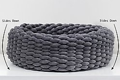 Mau Velvety Hand Woven Single Weave Cat Bed, Gray slide 2 of 10