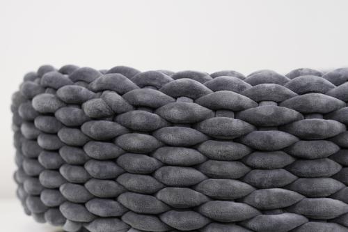 Show full view: Mau Velvety Hand Woven Single Weave Cat Bed, Gray slide 6 of 11