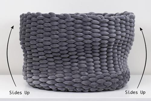 Show full view: Mau Velvety Hand Woven Single Weave Cat Bed, Gray slide 4 of 11