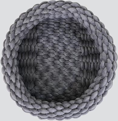 Show full view: Mau Velvety Hand Woven Single Weave Cat Bed, Gray slide 8 of 11