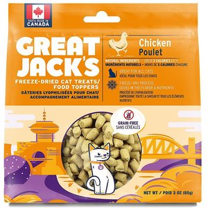 Great Jack's Chicken Freeze-Dried Grain-Free Cat Treats, 3-oz bag