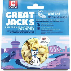Great Jack's Cod Freeze-Dried Grain-Free Cat Treats, 1-oz bag