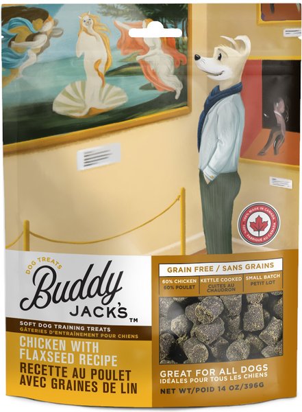 Buddy Jack's Chicken with Flaxseed Recipe Grain-Free Dog Treats, 14-oz bag slide 1 of 5