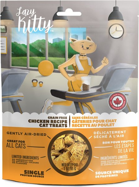 Lazy Kitty Chicken Recipe Air-Dried Grain-Free Cat Treats, 3-oz bag slide 1 of 5