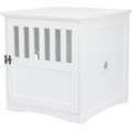 TRIXIE Wooden Single Door Furniture Style Dog Crate, White, 19 inch