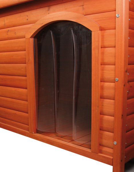 TRIXIE Natura Vinyl Door Flaps Plastic for Wooden Outdoor Dog Houses, Clear