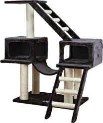 TRIXIE Malaga 43" Plush Cat Tree & Condo, Dark Gray slide 2 of 2