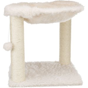 TRIXIE Baza 19.7-in Plush Cat Scratching Post with Hammock, Cream