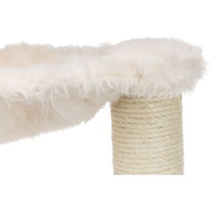 TRIXIE Baza 19.7-in Plush Cat Scratching Post with Hammock, Cream