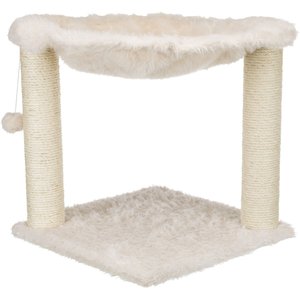 TRIXIE Baza 19.7-in Plush Cat Scratching Post with Hammock, Cream