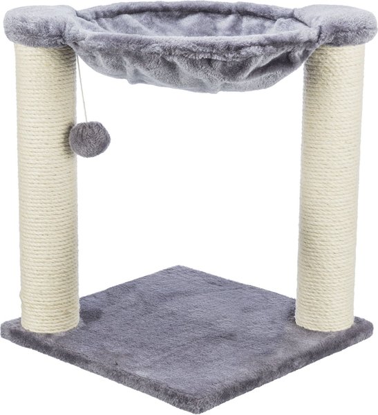 Trixie Baza 19.7 in Plush Cat Scratching Post with Hammock Gray