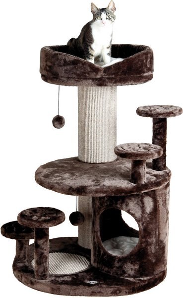 TRIXIE Emil Senior 37.8-in Plush Tower Cat Scratching Post