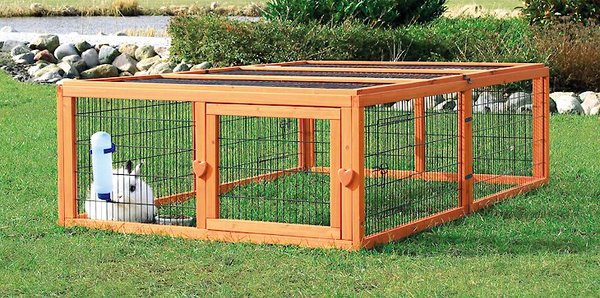 TRIXIE Natura Outdoor Run Rabbit Cage with Covered Top, Large slide 1 of 2