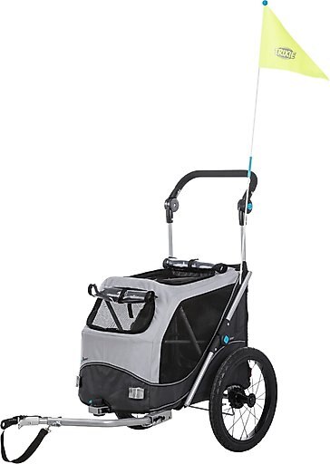 TRIXIE Premium Quick Fold Dog Bike Trailer, Large