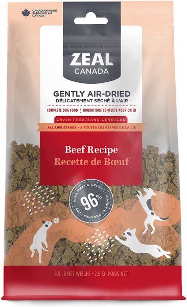 Zeal Canada Gently Beef Recipe Grain-Free Air-Dried Dog Food, 5.5 lb-bag slide 1 of 6