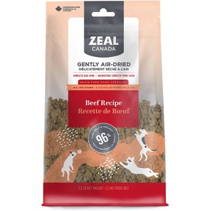Zeal Canada Gently Beef Recipe Grain-Free Air-Dried Dog Food, 5.5 lb-bag