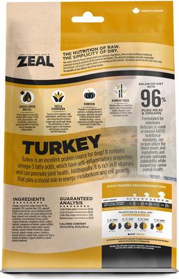 Show full view: Zeal Canada Gently Turkey Recipe Grain-Free Air-Dried Dog Food, 1-lb bag slide 3 of 10