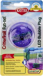 Kaytee CritterTrail Fun-nel LED Bubble Plug Small Pet Habitat Light, Blue